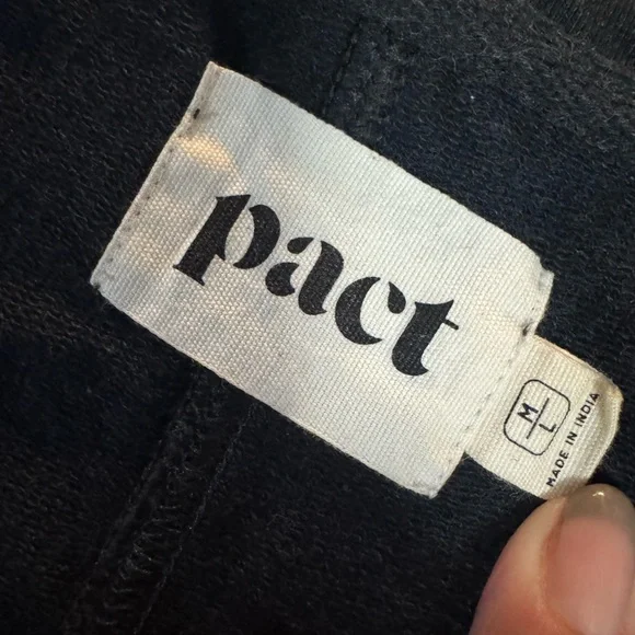 Pact Charcoal-black V-Neck sweatshirt Tee - Picture 4 of 8